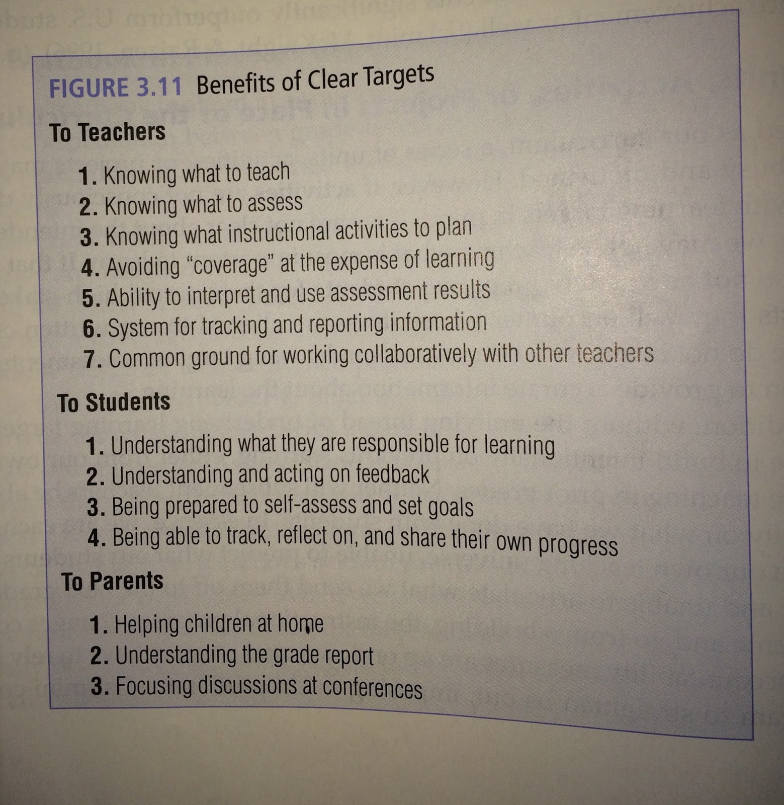 Classroom Assessment for student learning