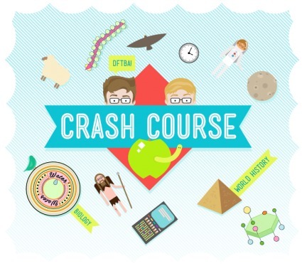 Crash Course youTube Channel, john green, hank green, biology crash course, world history crash course