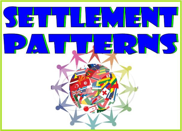 settlement patterns lesson plans, teaching about settlement, human geography resources