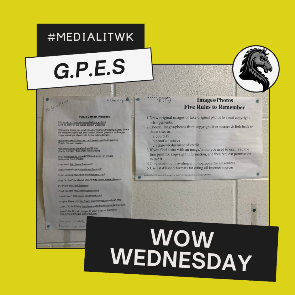 WOW Wednesday, GPES, Media Literacy Week