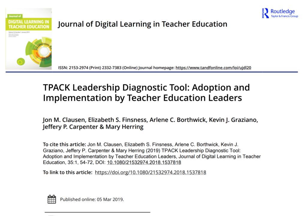 TPACK Leadership Diagnostic Tool