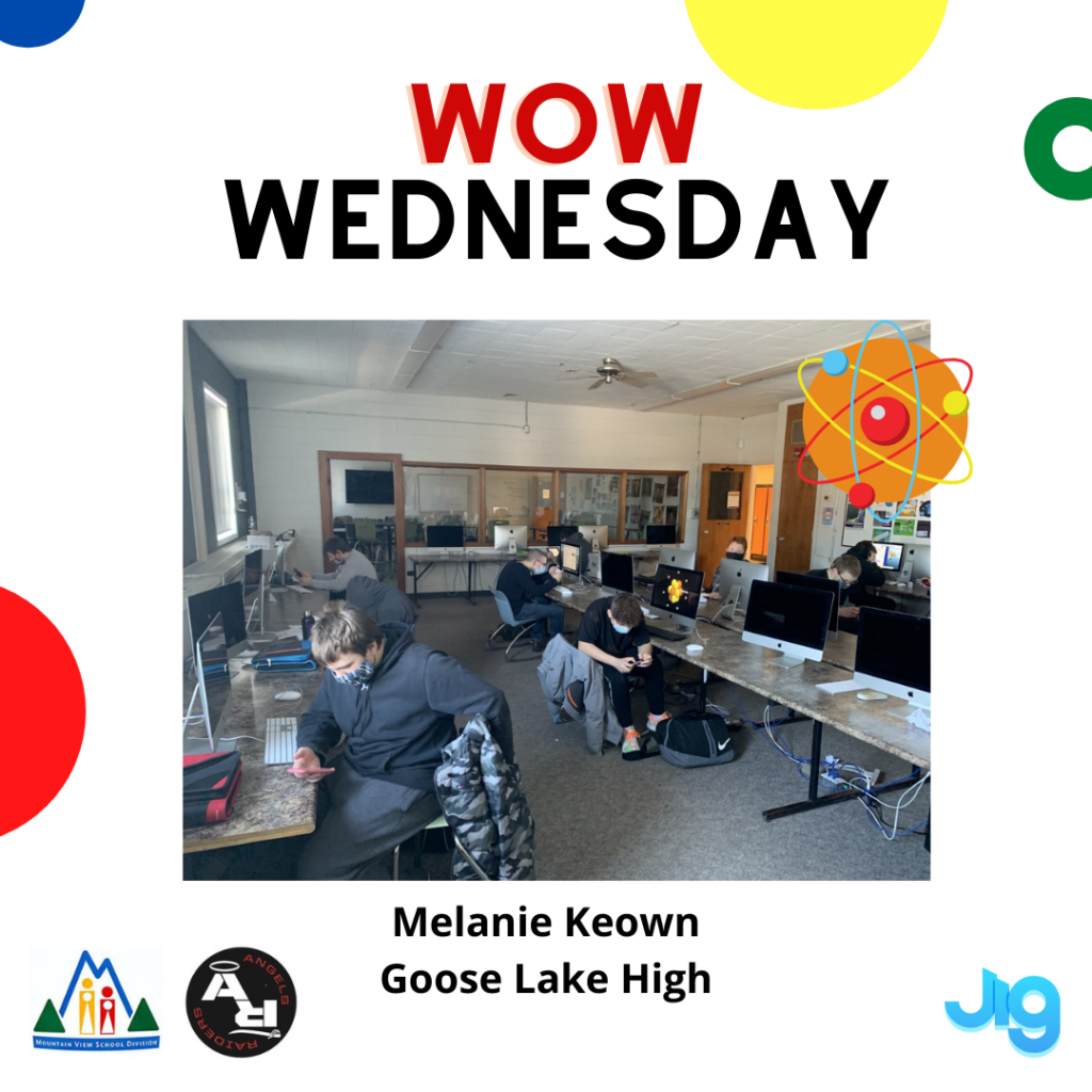 wow wednesday, melanie keown, goose lake high, virtual reality