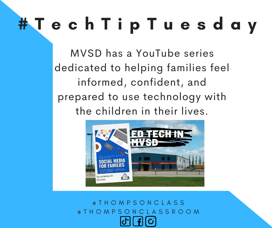 #TechTipTuesday MVSD has a YouTube series dedicated to helping families feel informed, confident, and prepared to use technology with the children in their lives.