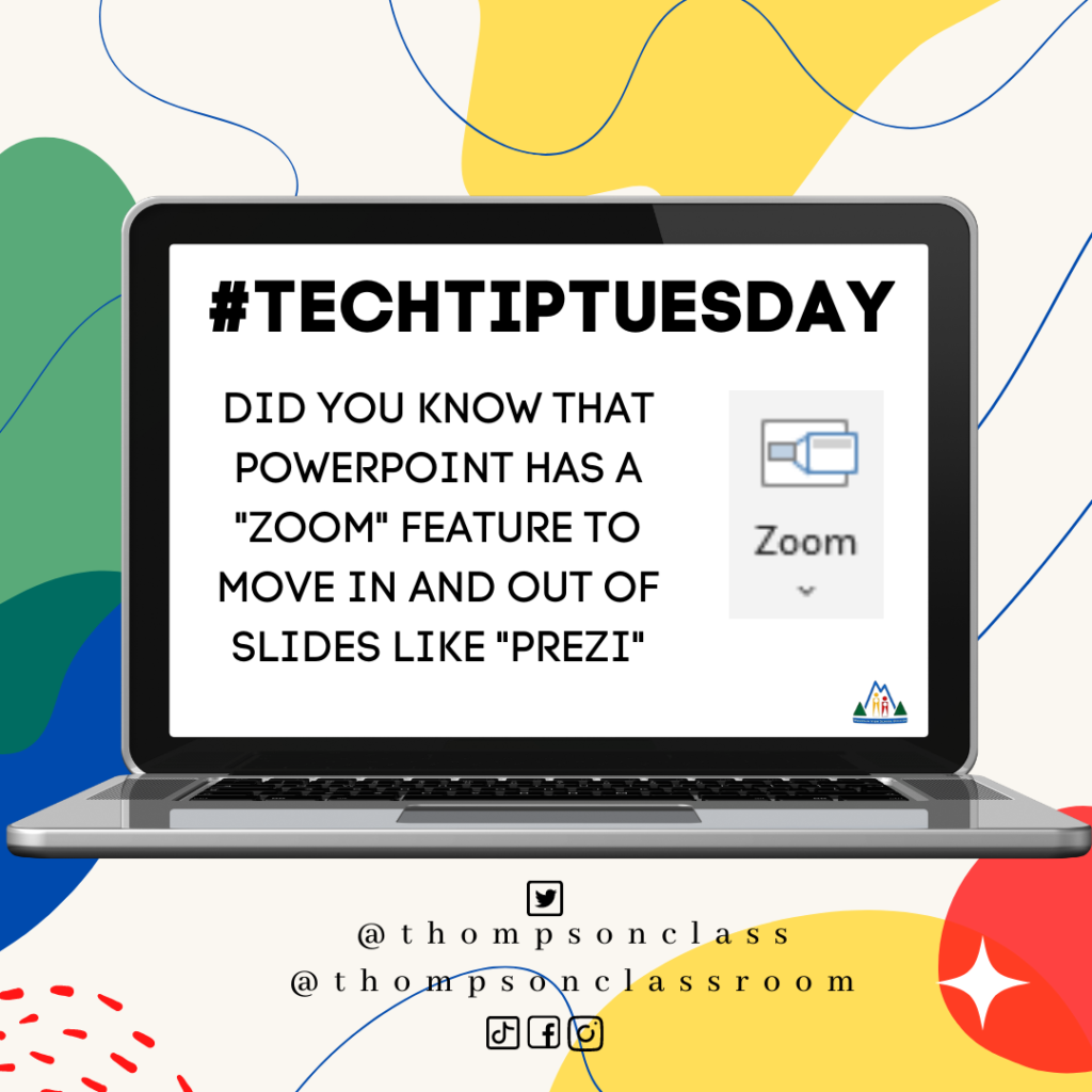 #TechTipTuesday, did you know that powerpoint has a zoom feature to move in and out of slides like prezi