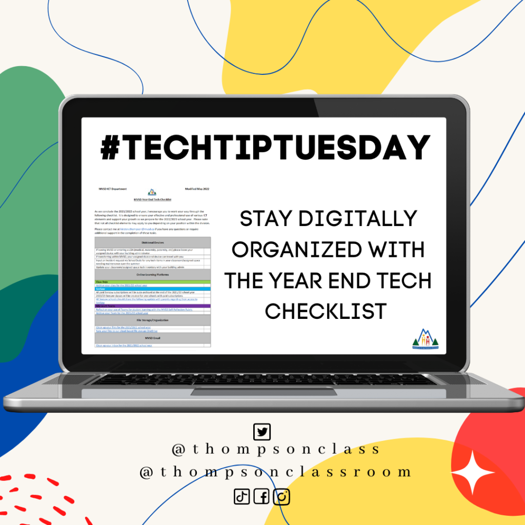#TechTipTuesday, stay digitally organized with the year end tech checklist