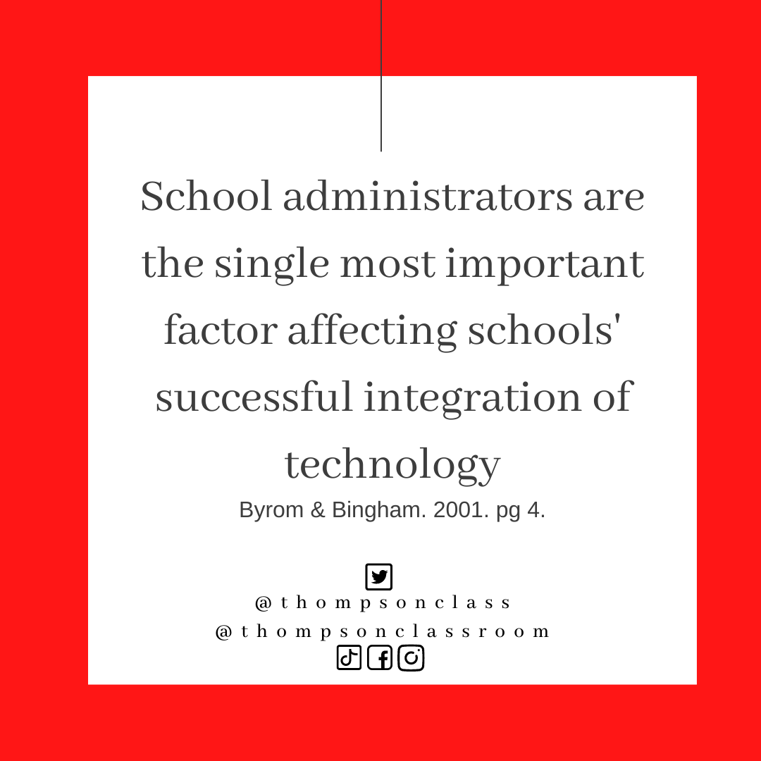 The Role of Administrators in Ed Tech Integration