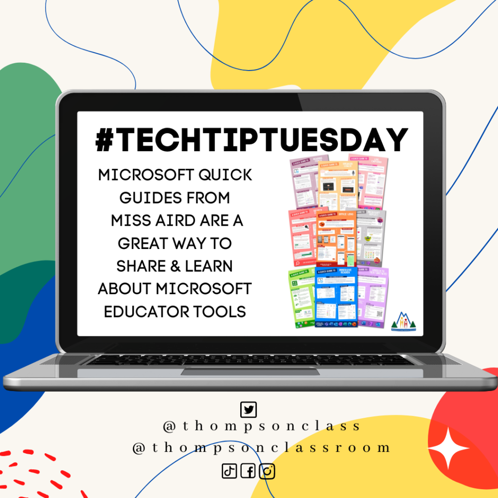 #TechTipTuesday, Microsoft quick guides from Miss Aird are a great way to share and learn about microsoft educator tools