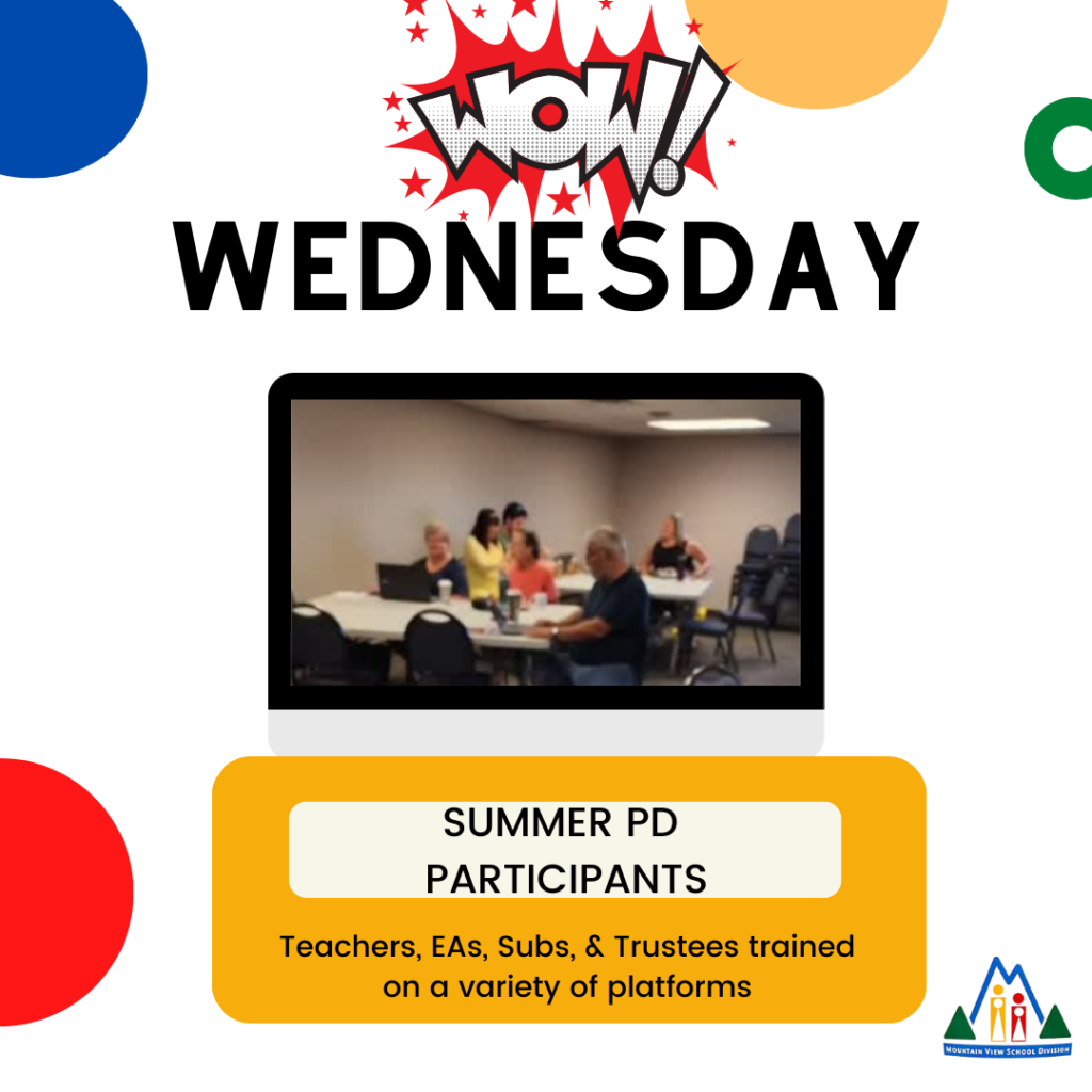 WOW Wednesday, summer PD participants